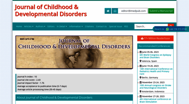 childhood-developmental-disorders.imedpub.com