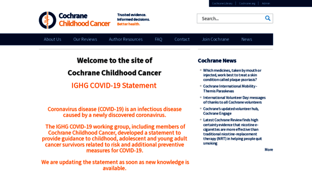 childhoodcancer.cochrane.org