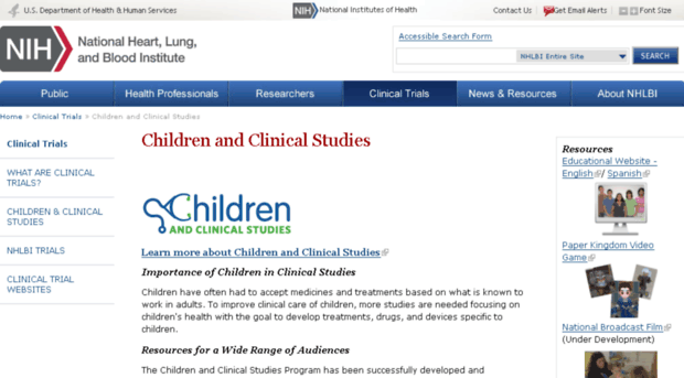 childrenandclinicalstudies.nhlbi.nih.gov