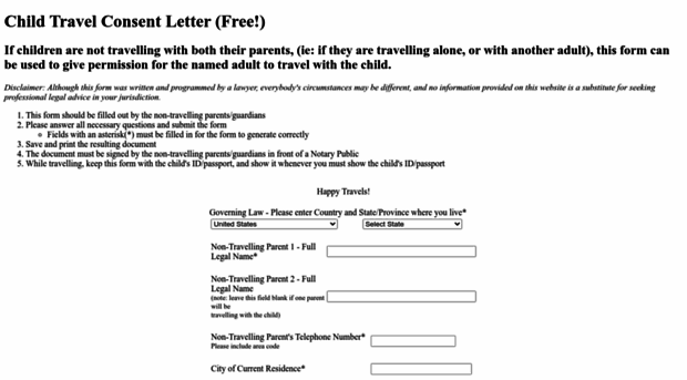 childtravelconsent.com