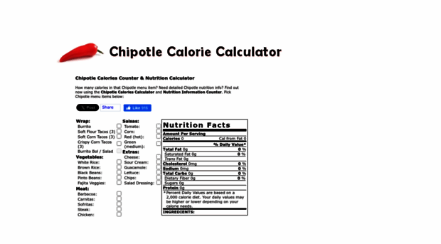 chipotlecaloriecalculator.com