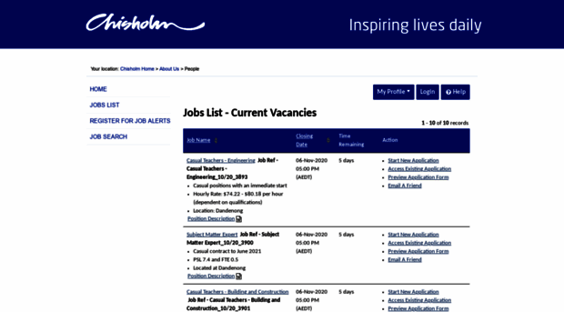 chisholmjobs.nga.net.au