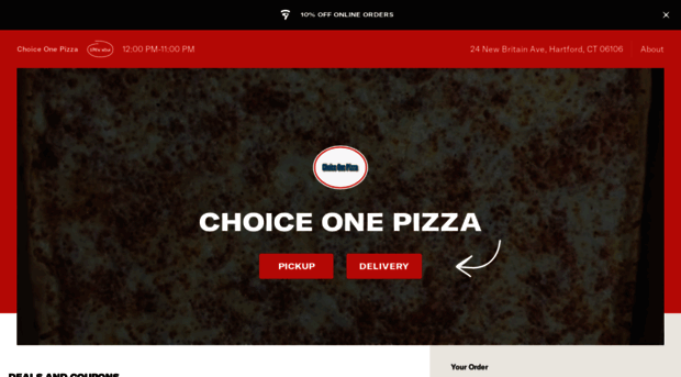 choiceonepizzact.com