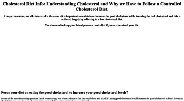 cholesterolcholestrol.com