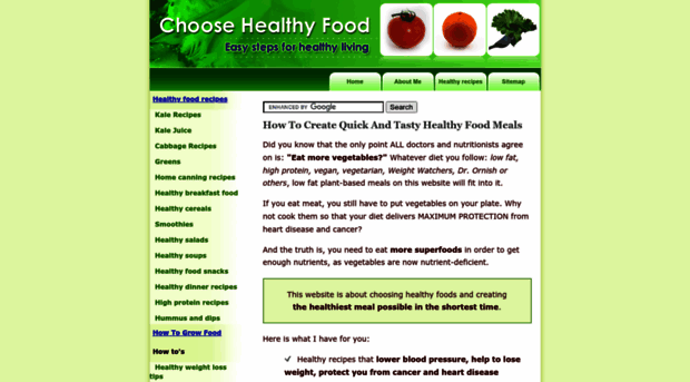 choose-healthy-food.com