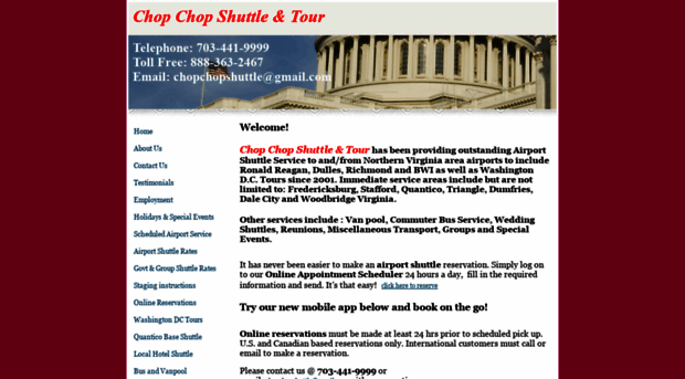 chopchopshuttleandtour.com