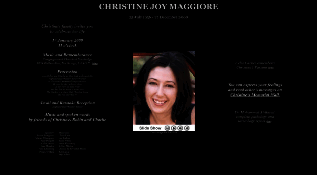 christinemaggiorememorial.com