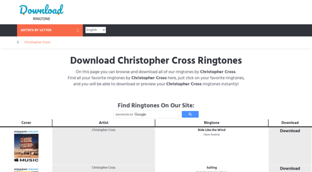 christophercross.download-ringtone.com