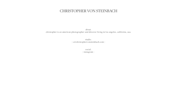 christophervonsteinbach.com