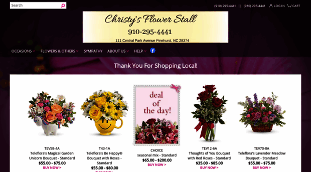 christysflowerstall.com