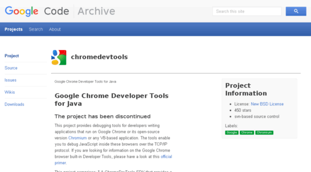 chromedevtools.googlecode.com