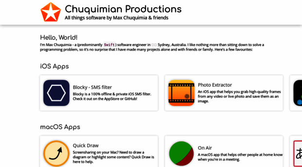 chuquimianproductions.com