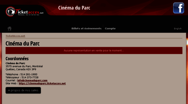 cinemaduparc.ticketacces.net