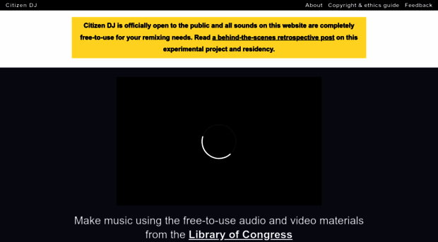 citizen-dj.labs.loc.gov - Citizen DJ / Homepage - Citizen DJ Labs Loc