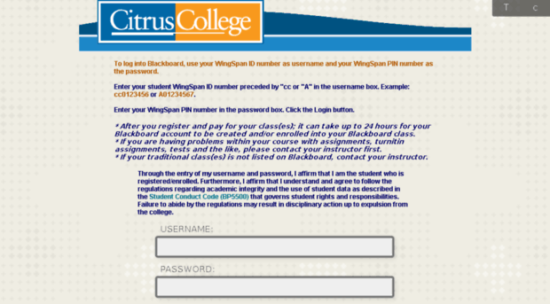 citruscollege.blackboard.com