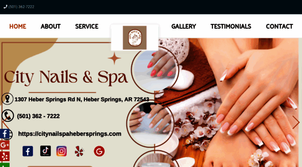 citynailspahebersprings.com