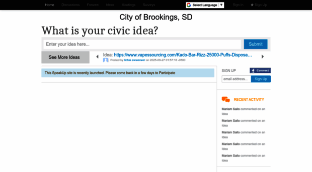 cityofbrookings.granicusideas.com