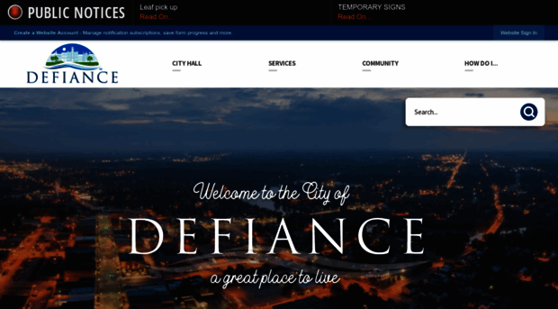 cityofdefiance.com