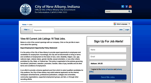 cityofnewalbany.applicantpool.com