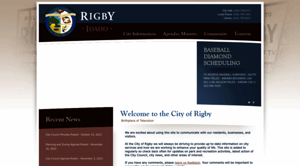 cityofrigby.com