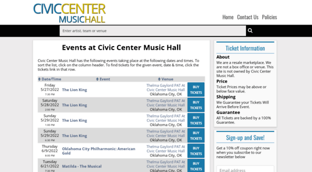 civic.center-tickets.net