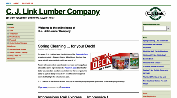 cjlinklumber.com