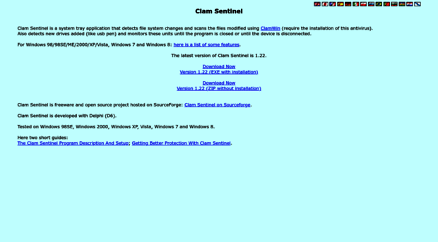 clamsentinel.sourceforge.net