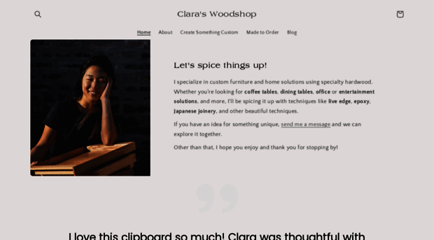 claraswoodshop.com