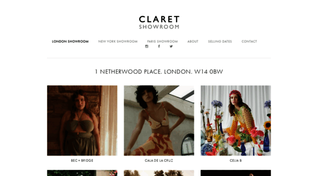 claretshowroom.com