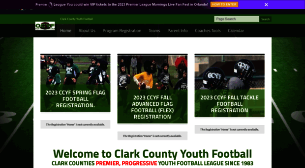 clarkcountyyouthfootball.com