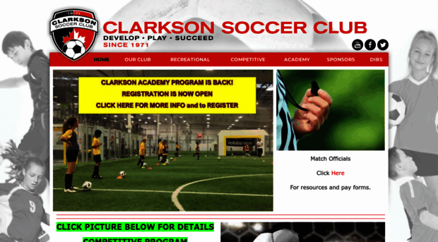 clarksonsoccerclub.com