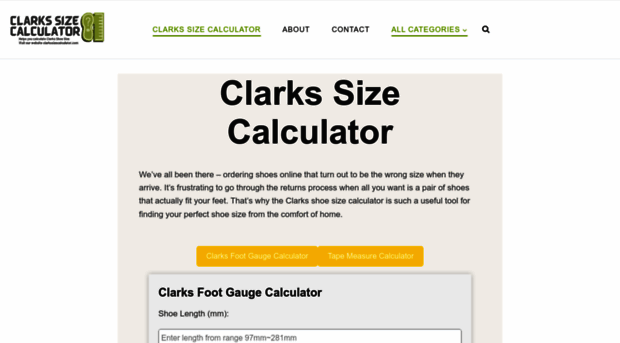 clarkssizecalculator.com