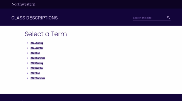 class-descriptions.northwestern.edu