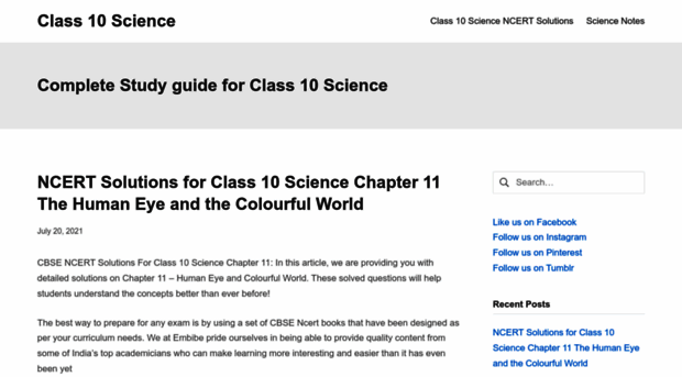 class10science.com