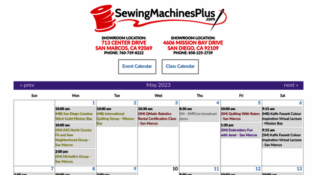 classes.sewingmachinesplus.com