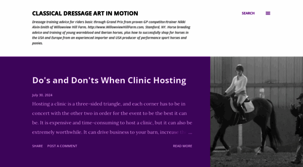 classicaldressageartinmotion.blogspot.com