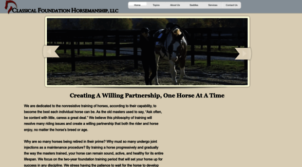 classicalfoundationhorsemanship.com