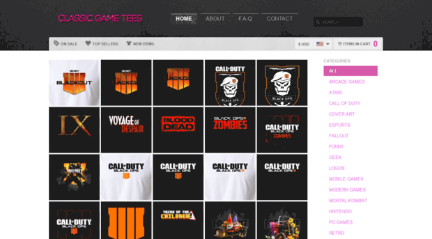 classicgametees.com