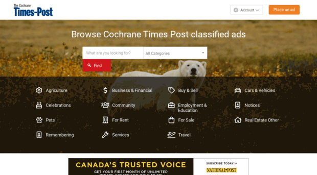 classifieds.cochranetimespost.ca