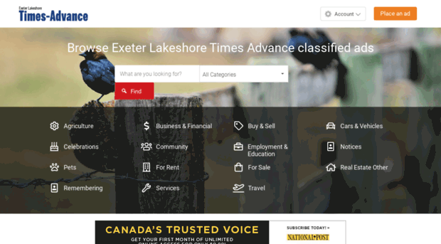 classifieds.lakeshoreadvance.com