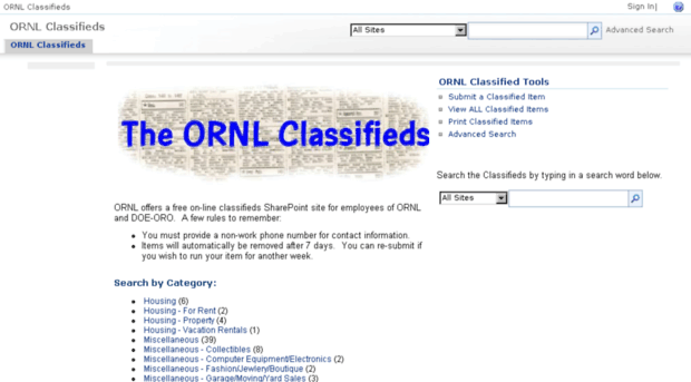 classifieds.ornl.gov