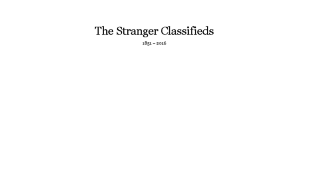 classifieds.thestranger.com