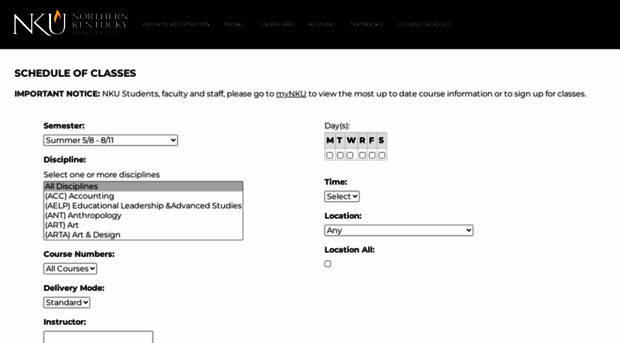 classschedule.nku.edu