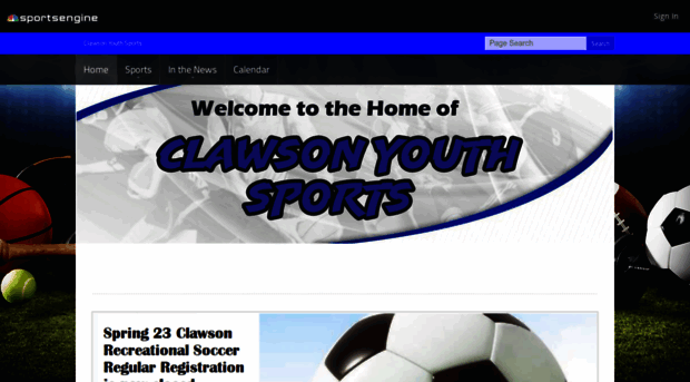 clawsonyouthsports.com