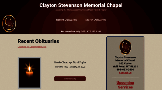 claytonstevensonmemorialchapel.com