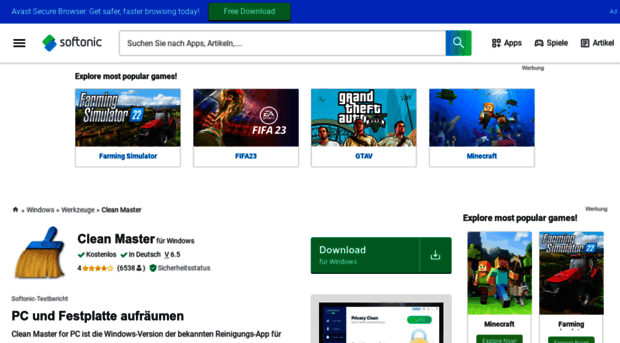 clean-master-for-pc.softonic.de