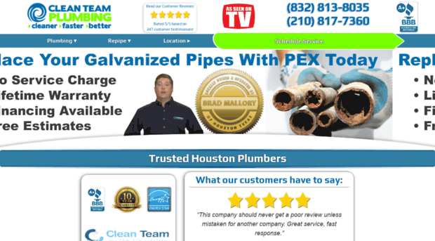 cleanteamplumbing.com