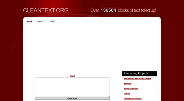 cleantext.org