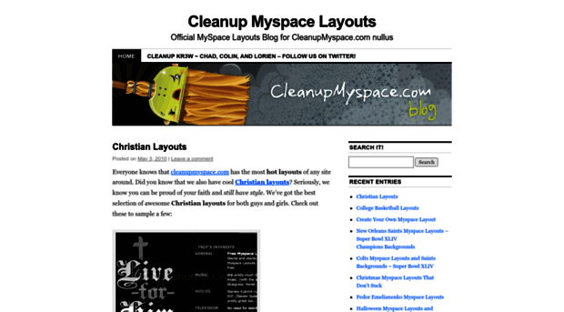 cleanupmyspacelayouts.wordpress.com