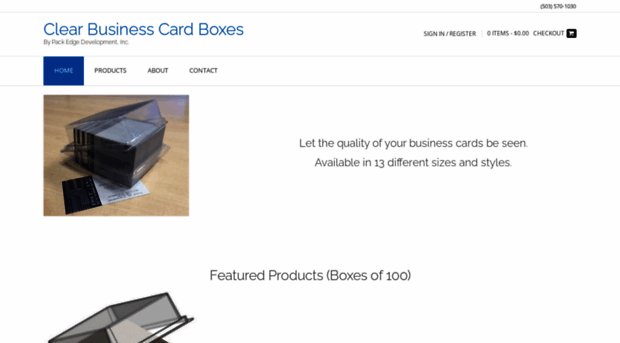 clearbusinesscardboxes.com